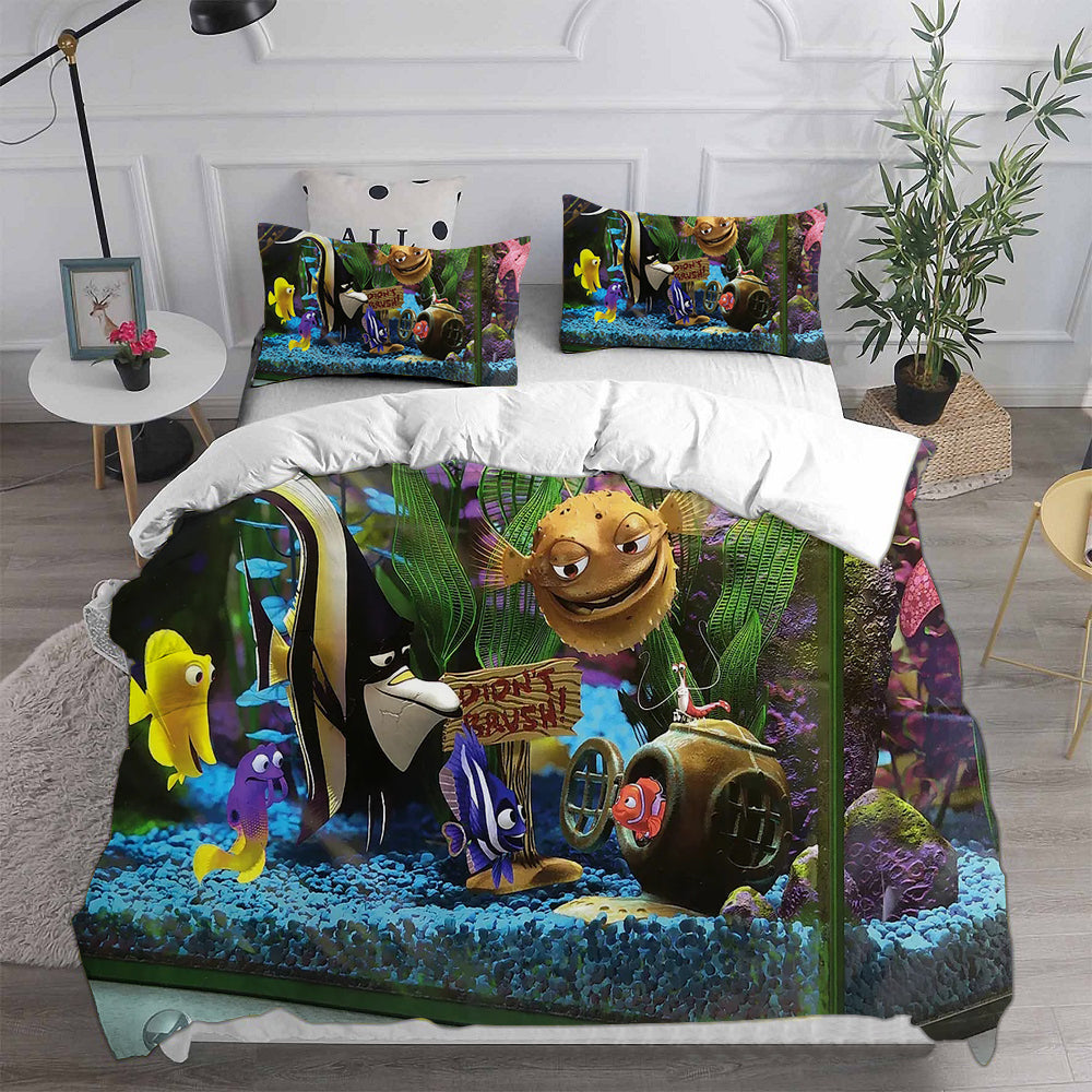 Finding Nemo Cosplay Bedding Set Duvet Cover Pillowcases Halloween Home Decor