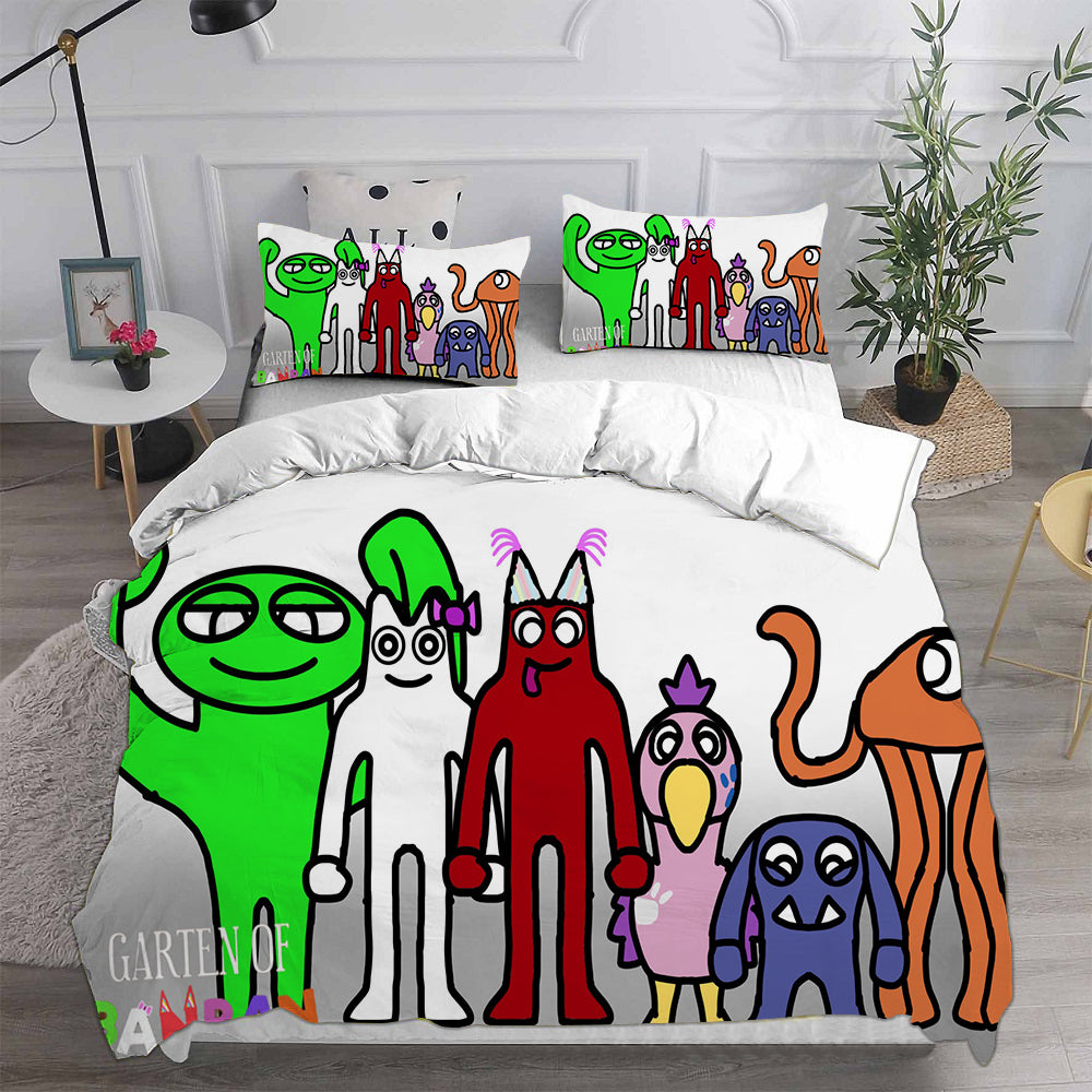 Garten of Banban Cosplay Bedding Set Duvet Cover Pillowcases Halloween Home Decor
