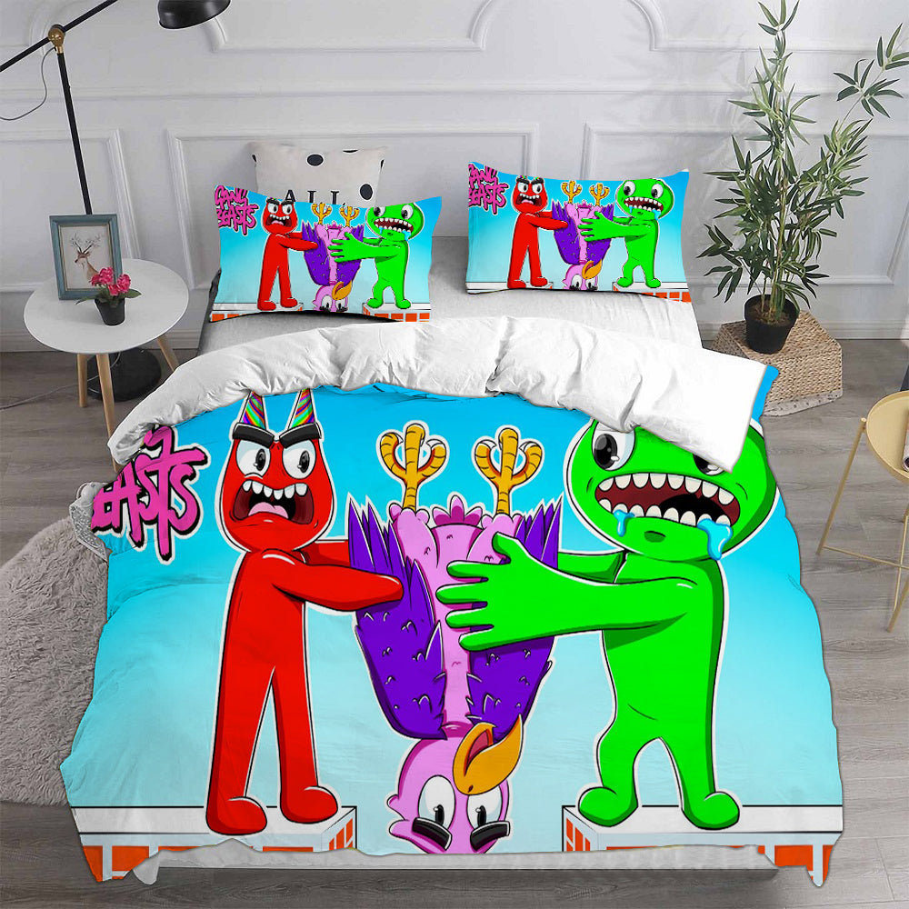 Garten of Banban Cosplay Bedding Set Duvet Cover Pillowcases Halloween Home Decor