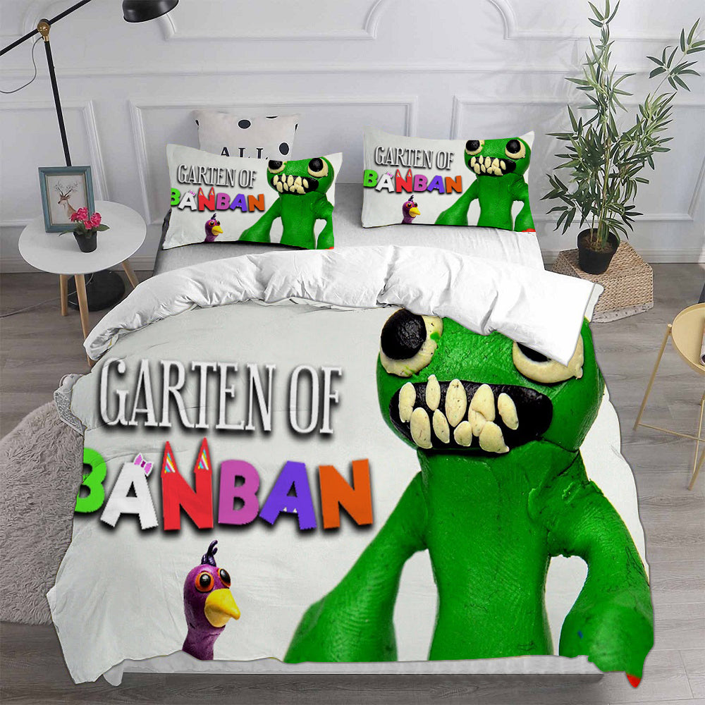 Garten of Banban Cosplay Bedding Set Duvet Cover Pillowcases Halloween Home Decor