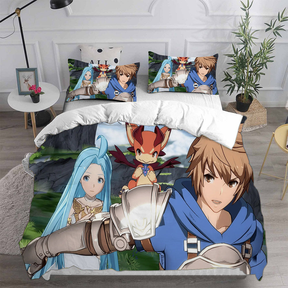 Granblue Fantasy Cosplay Bedding Set Duvet Cover Pillowcases Halloween Home Decor