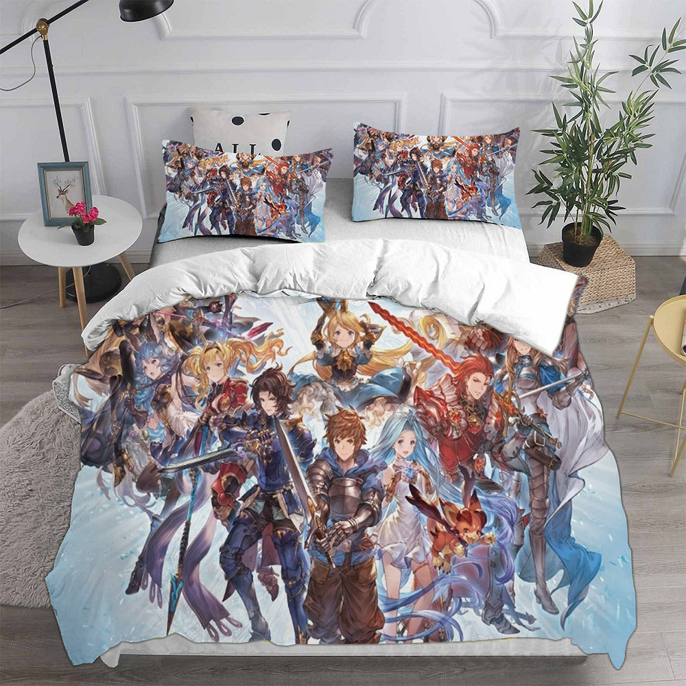 Granblue Fantasy Cosplay Bedding Set Duvet Cover Pillowcases Halloween Home Decor