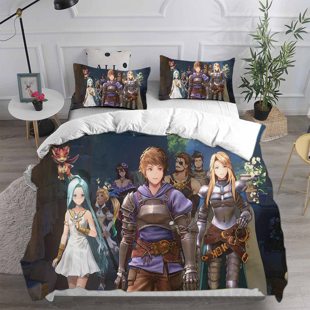 Granblue Fantasy Cosplay Bedding Set Duvet Cover Pillowcases Halloween Home Decor