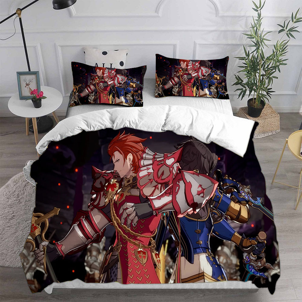 Granblue Fantasy Cosplay Bedding Set Duvet Cover Pillowcases Halloween Home Decor