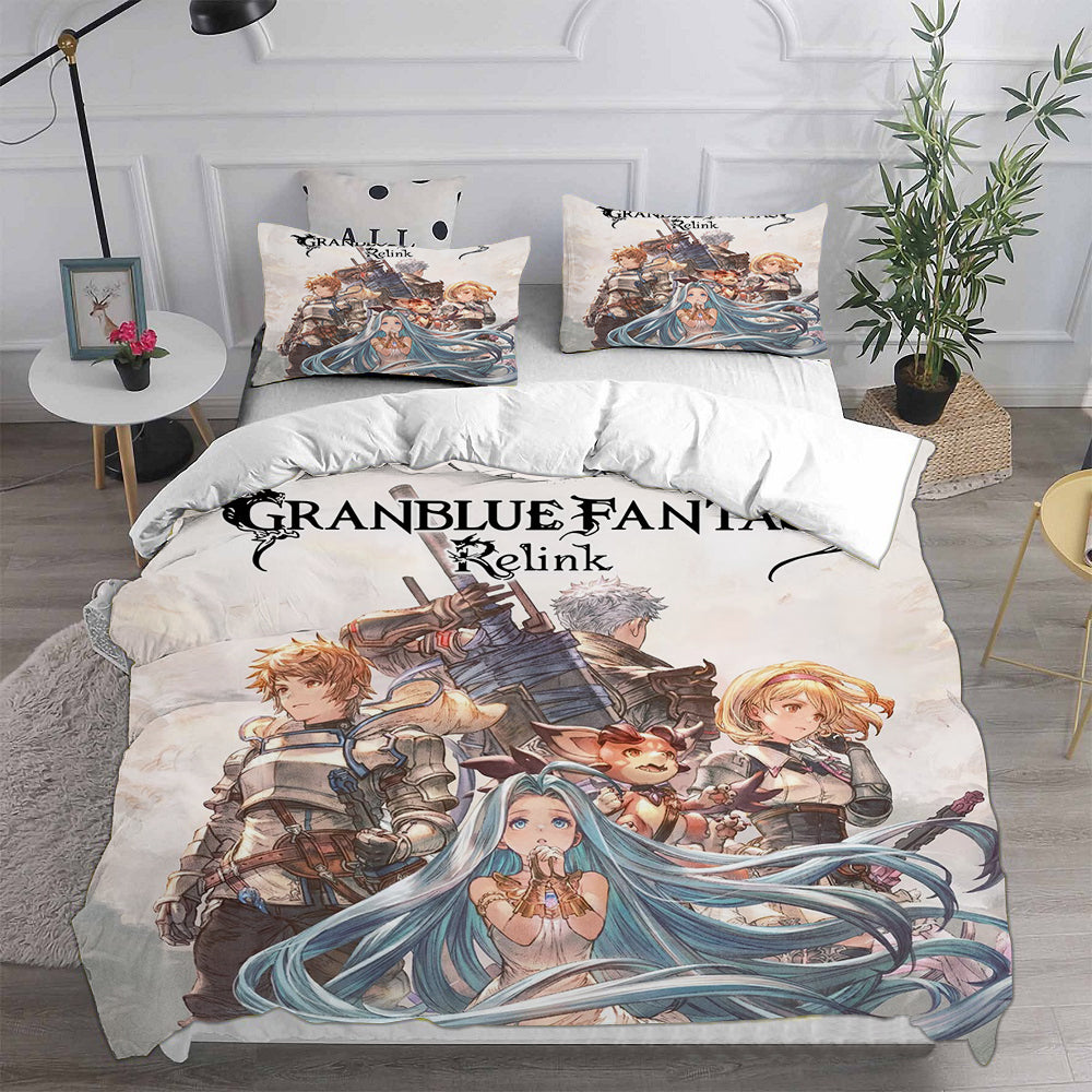 Granblue Fantasy Cosplay Bedding Set Duvet Cover Pillowcases Halloween Home Decor