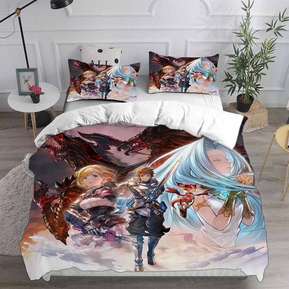 Granblue Fantasy Cosplay Bedding Set Duvet Cover Pillowcases Halloween Home Decor