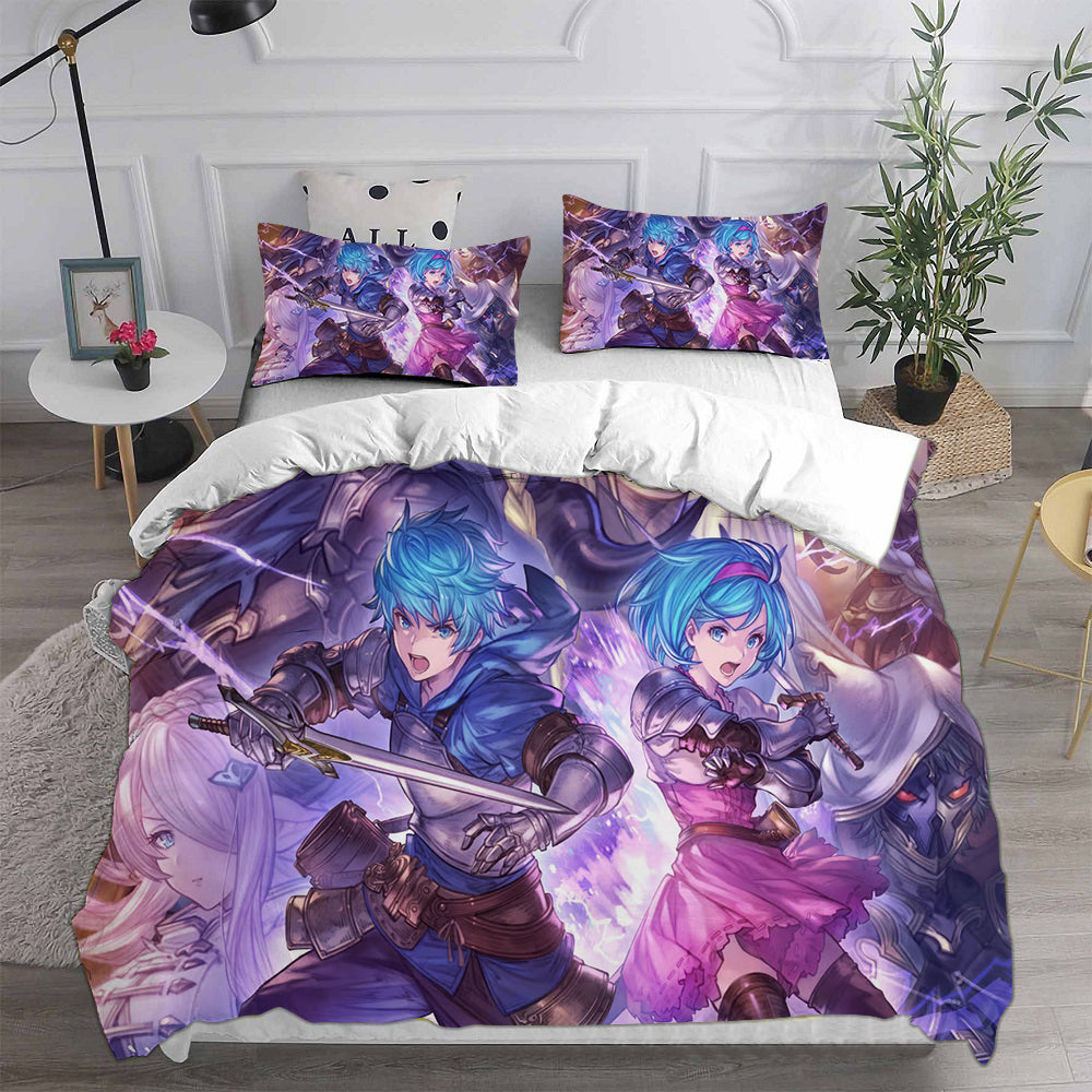 Granblue Fantasy Cosplay Bedding Set Duvet Cover Pillowcases Halloween Home Decor