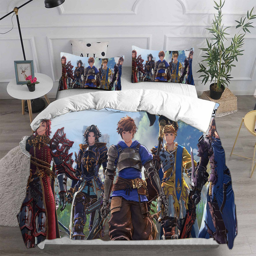 Granblue Fantasy Cosplay Bedding Set Duvet Cover Pillowcases Halloween Home Decor