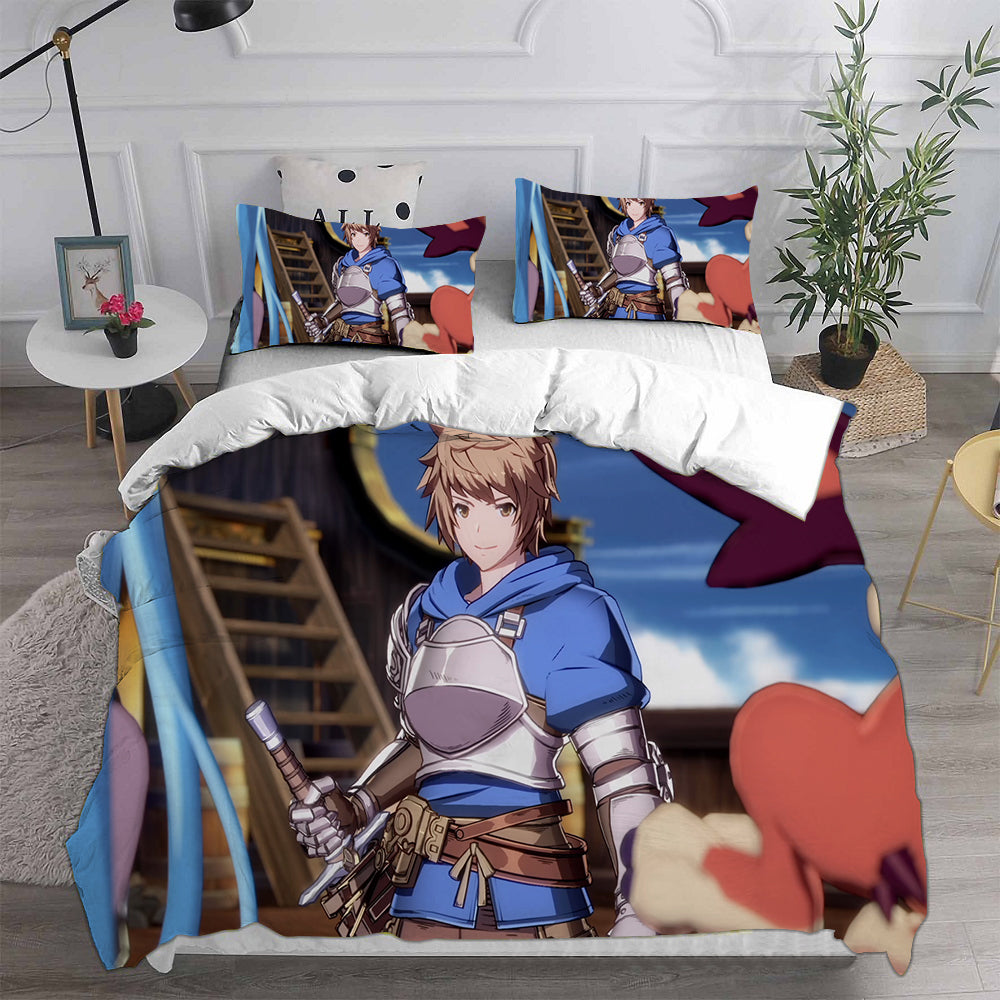 Granblue Fantasy Cosplay Bedding Set Duvet Cover Pillowcases Halloween Home Decor