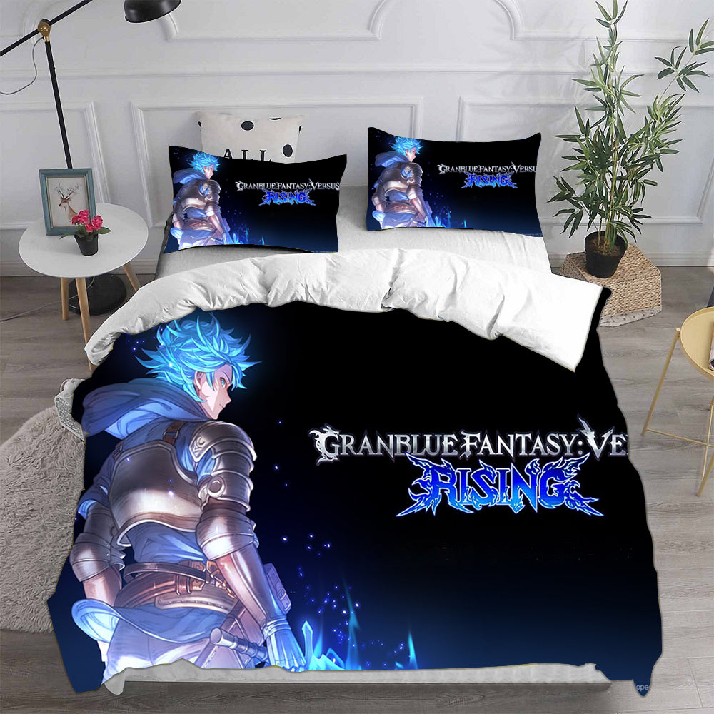 Granblue Fantasy Cosplay Bedding Set Duvet Cover Pillowcases Halloween Home Decor