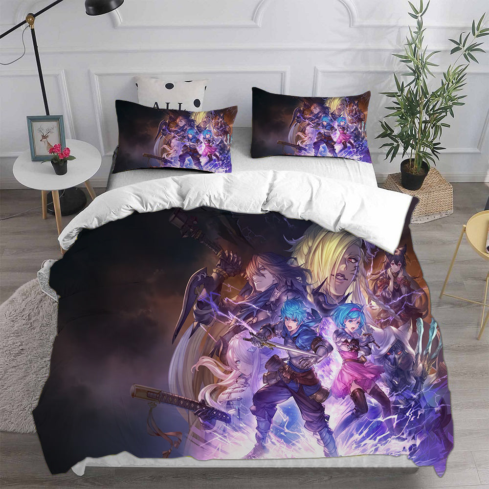 Granblue Fantasy Cosplay Bedding Set Duvet Cover Pillowcases Halloween Home Decor