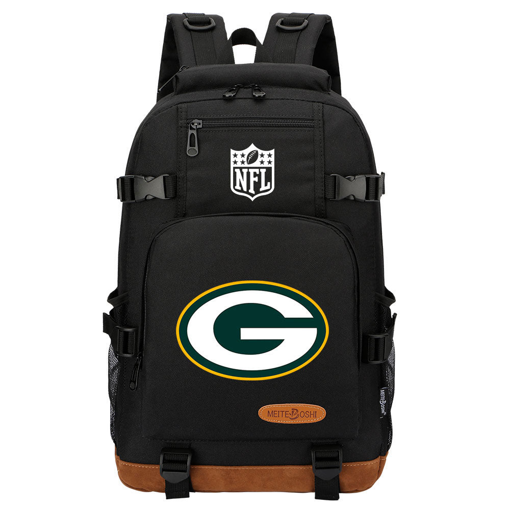 Green Bay Packers Football Team Rugby Waterproof Backpack School Notebook Travel Bag