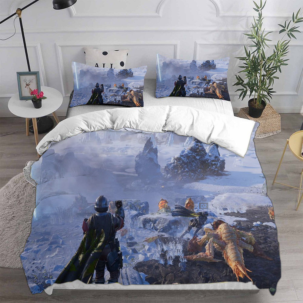 Helldivers 2 Cosplay Bedding Set Duvet Cover Pillowcases Halloween Home Decor