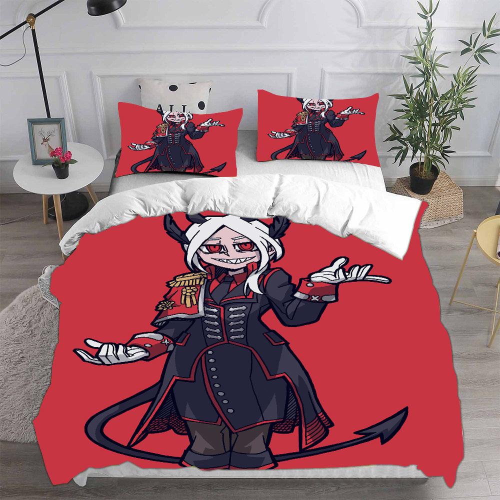 Helltaker Cosplay Bedding Set Duvet Cover Pillowcases Halloween Home Decor