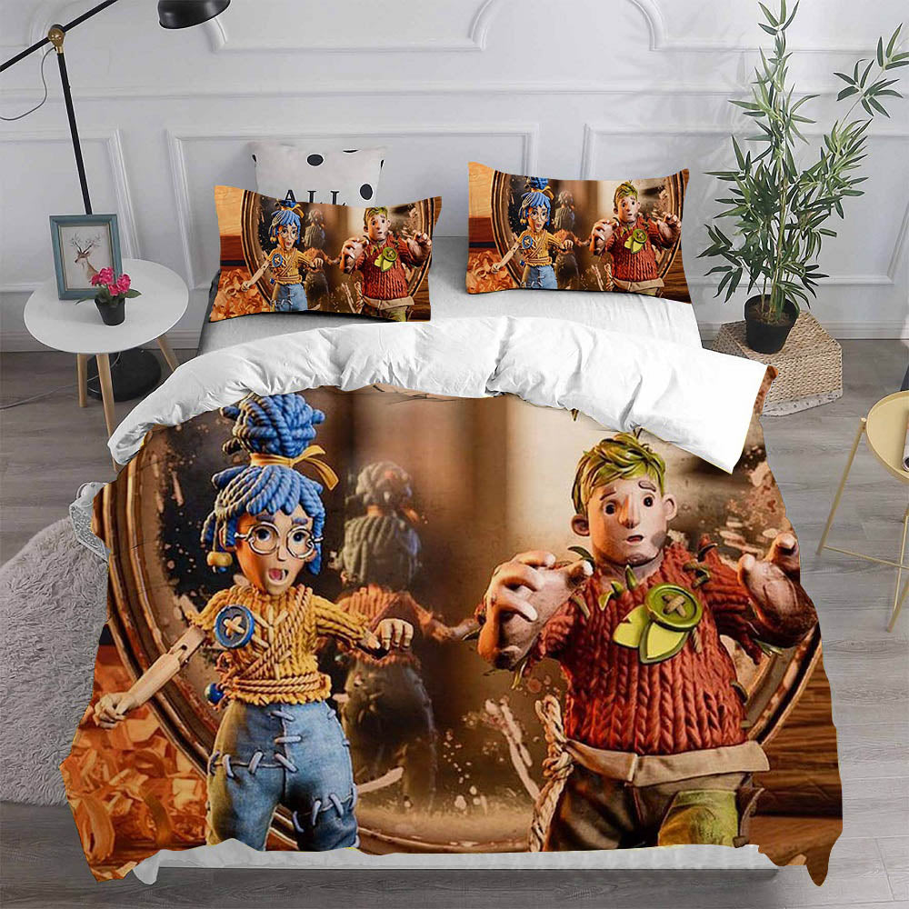 It Takes Two Cosplay Bedding Set Duvet Cover Pillowcases Halloween Home Decor