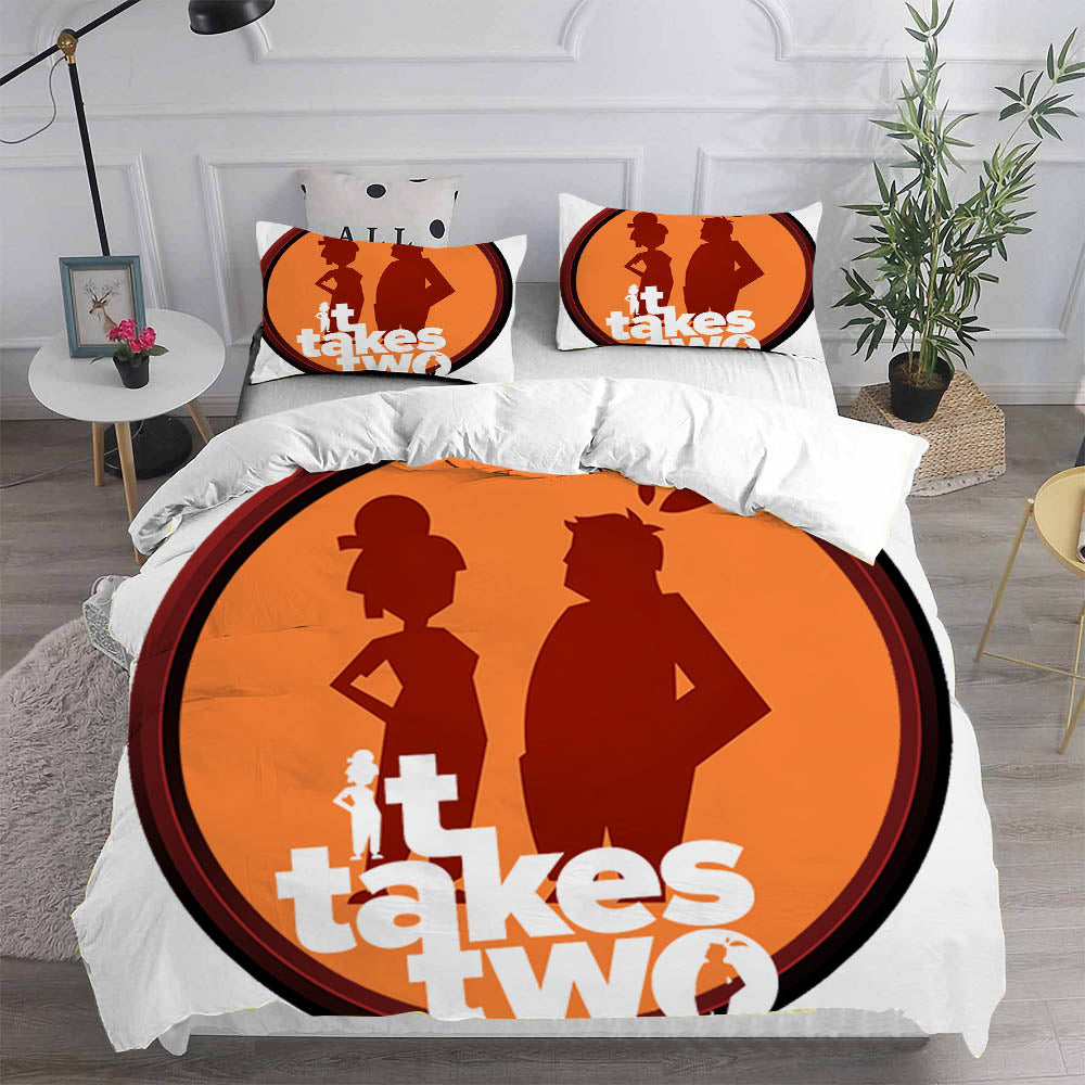 It Takes Two Cosplay Bedding Set Duvet Cover Pillowcases Halloween Home Decor