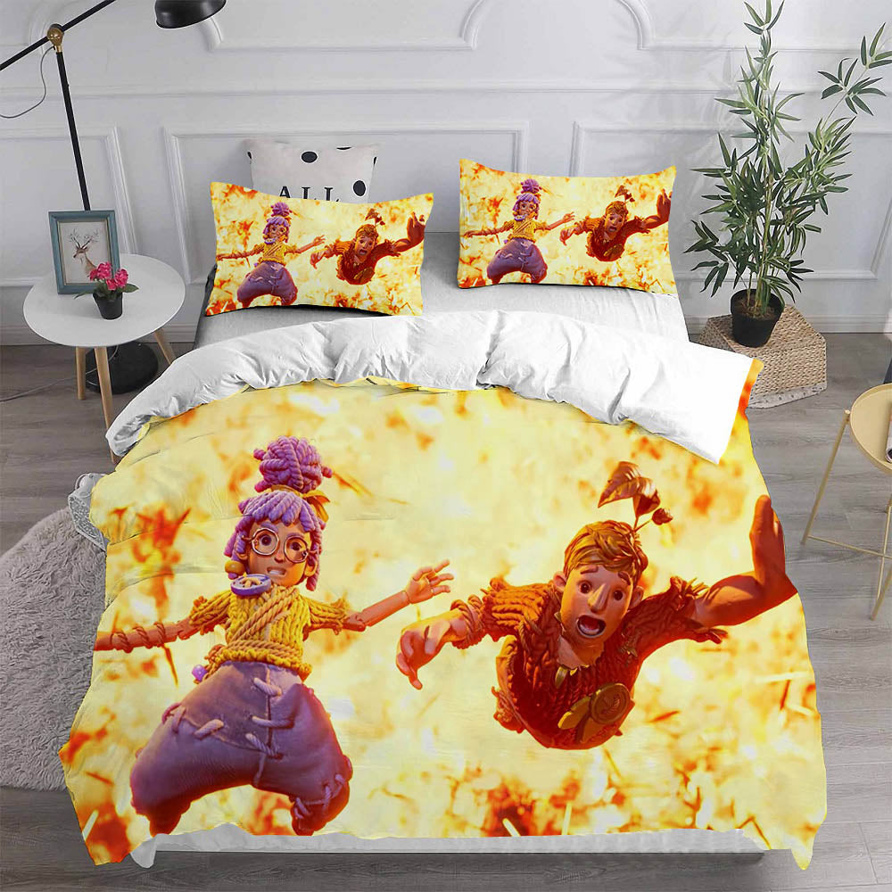 It Takes Two Cosplay Bedding Set Duvet Cover Pillowcases Halloween Home Decor