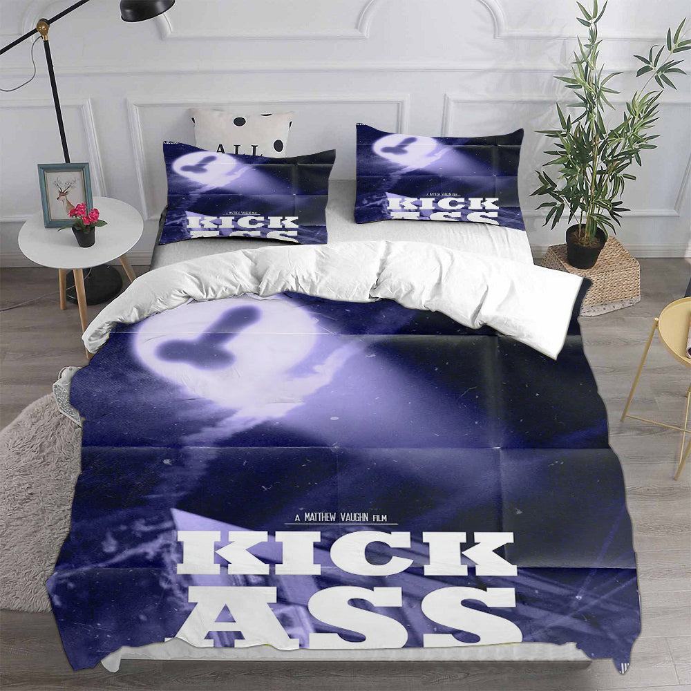 Kick Ass Cosplay Bedding Set Duvet Cover Pillowcases Halloween Home Decor