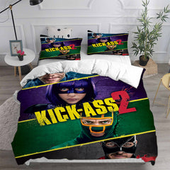 Kick Ass Cosplay Bedding Set Duvet Cover Pillowcases Halloween Home Decor