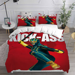 Kick Ass Cosplay Bedding Set Duvet Cover Pillowcases Halloween Home Decor