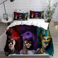 Kick Ass Cosplay Bedding Set Duvet Cover Pillowcases Halloween Home Decor