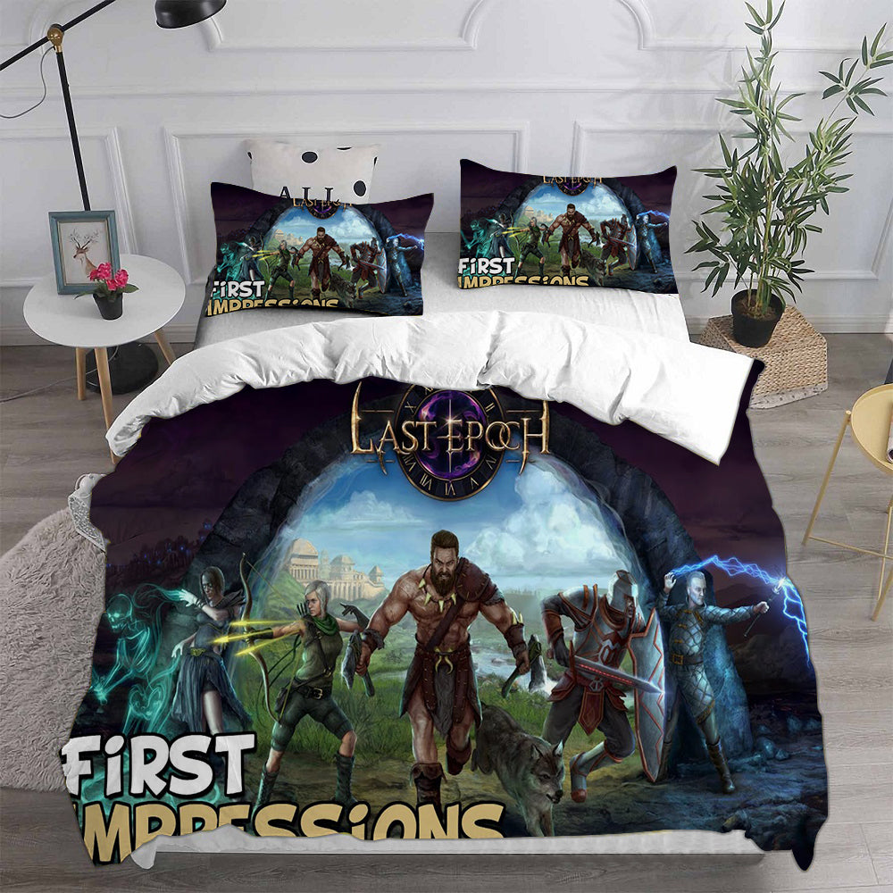 Last Epoch Cosplay Bedding Set Duvet Cover Pillowcases Halloween Home Decor