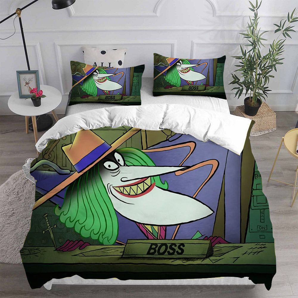 Merry Little Batman Cosplay Bedding Set Duvet Cover Pillowcases Halloween Home Decor