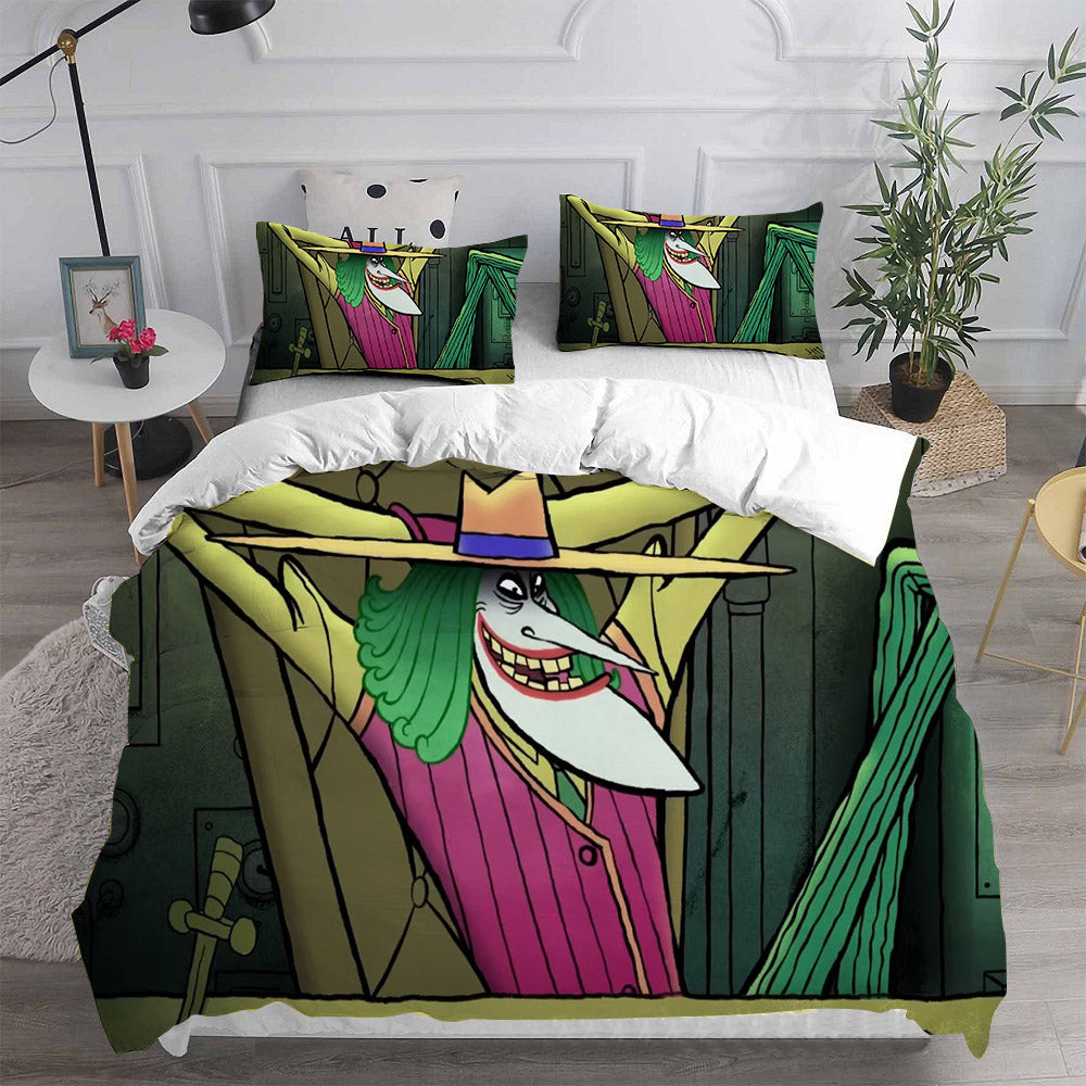 Merry Little Batman Cosplay Bedding Set Duvet Cover Pillowcases Halloween Home Decor