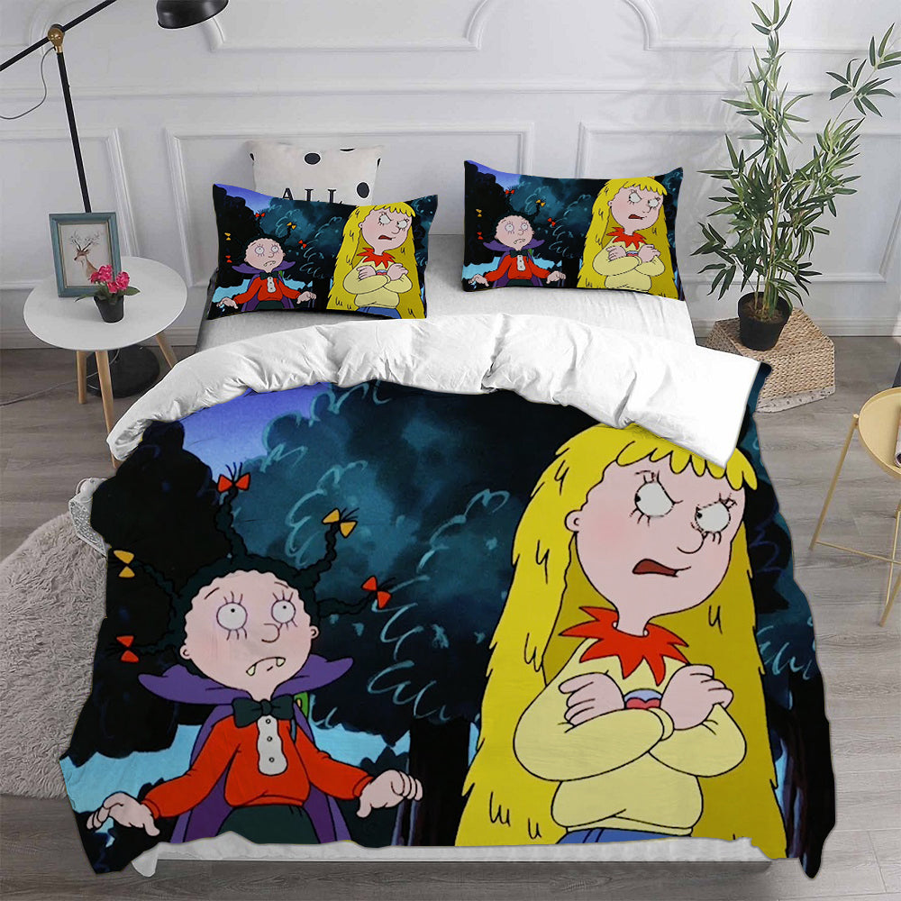 Mona the Vampire Cosplay Bedding Set Duvet Cover Pillowcases Halloween Home Decor