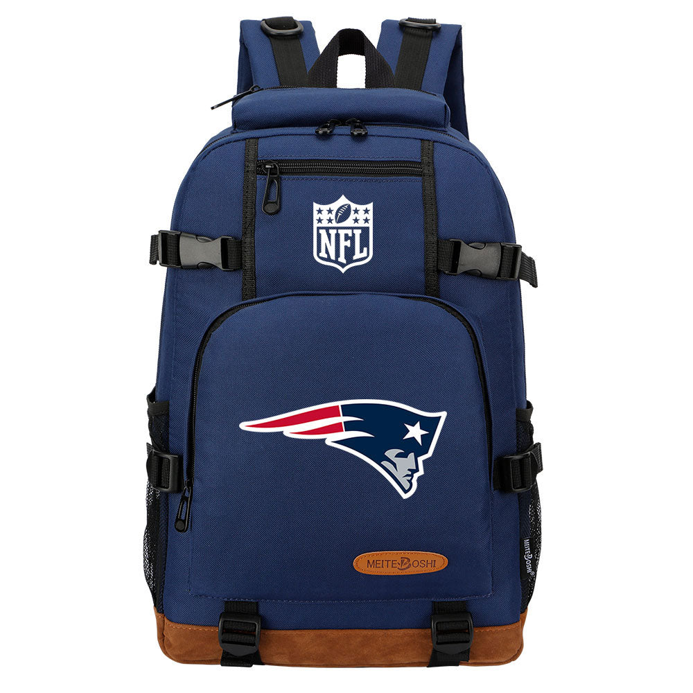 New England Patriots Football Team Rugby Waterproof Backpack School Notebook Travel Bag