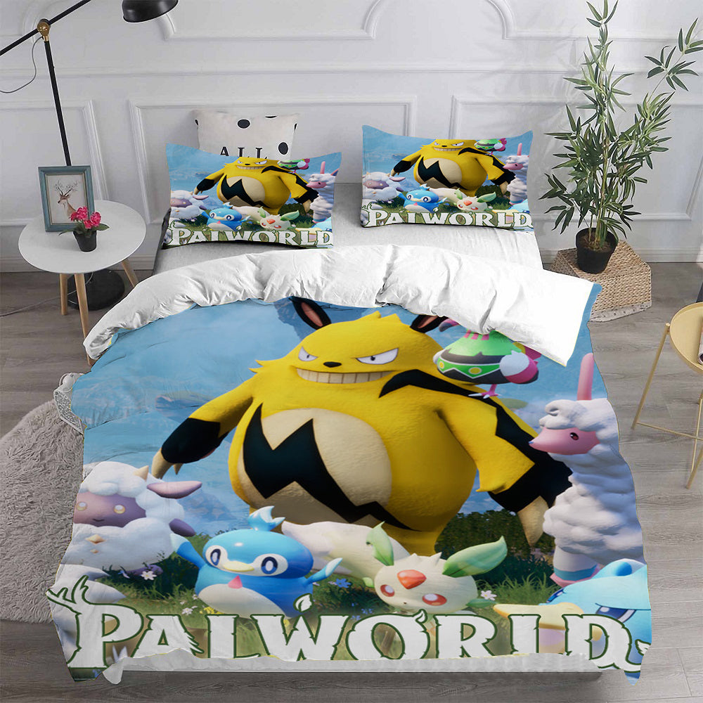 Palworld Cosplay Bedding Set Duvet Cover Pillowcases Halloween Home Decor