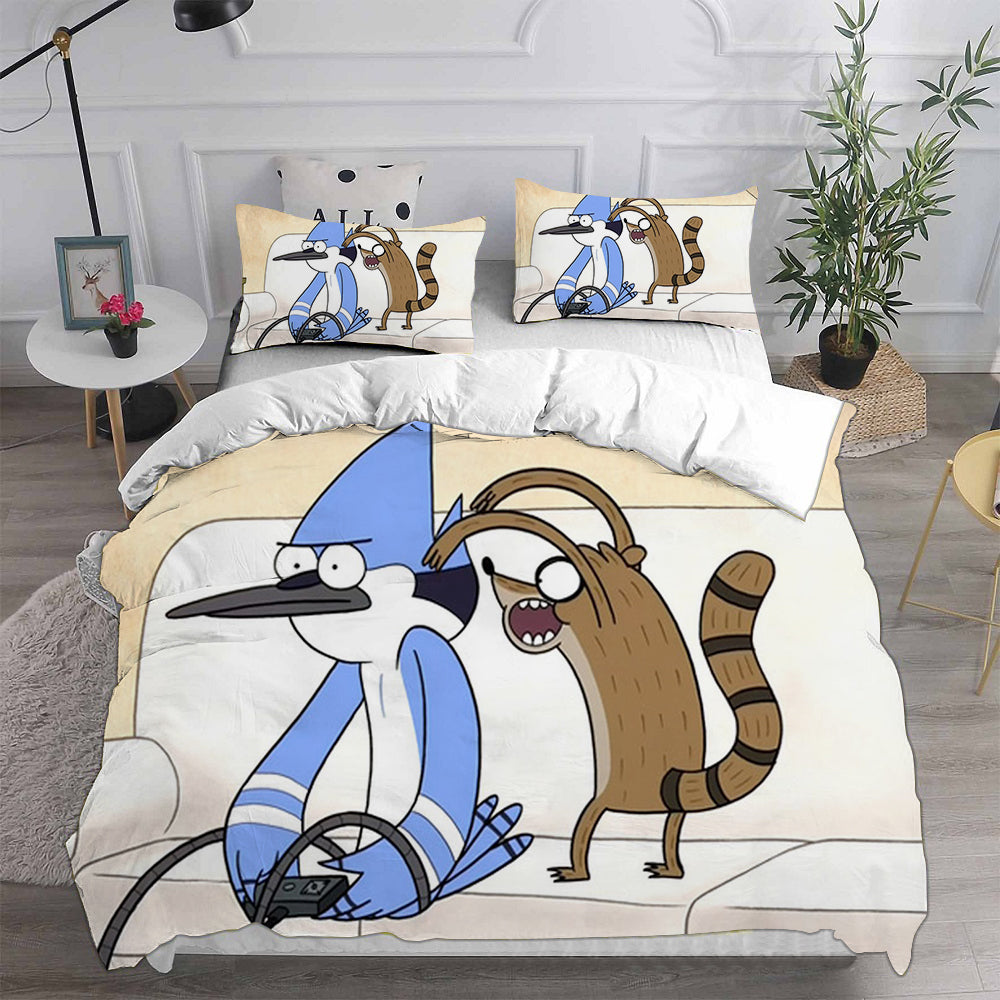 Regular Show Cosplay Bedding Set Duvet Cover Pillowcases Halloween Home Decor