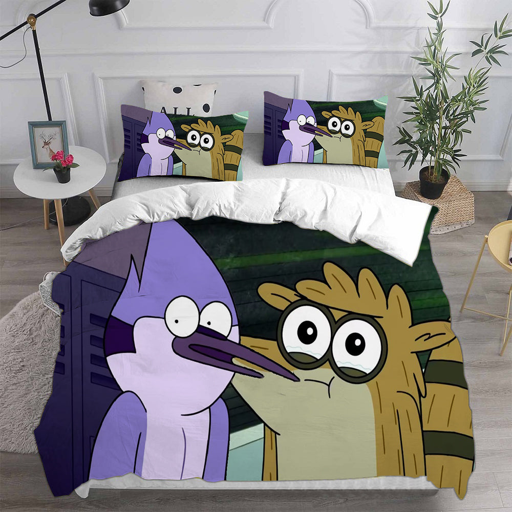 Regular Show Cosplay Bedding Set Duvet Cover Pillowcases Halloween Home Decor