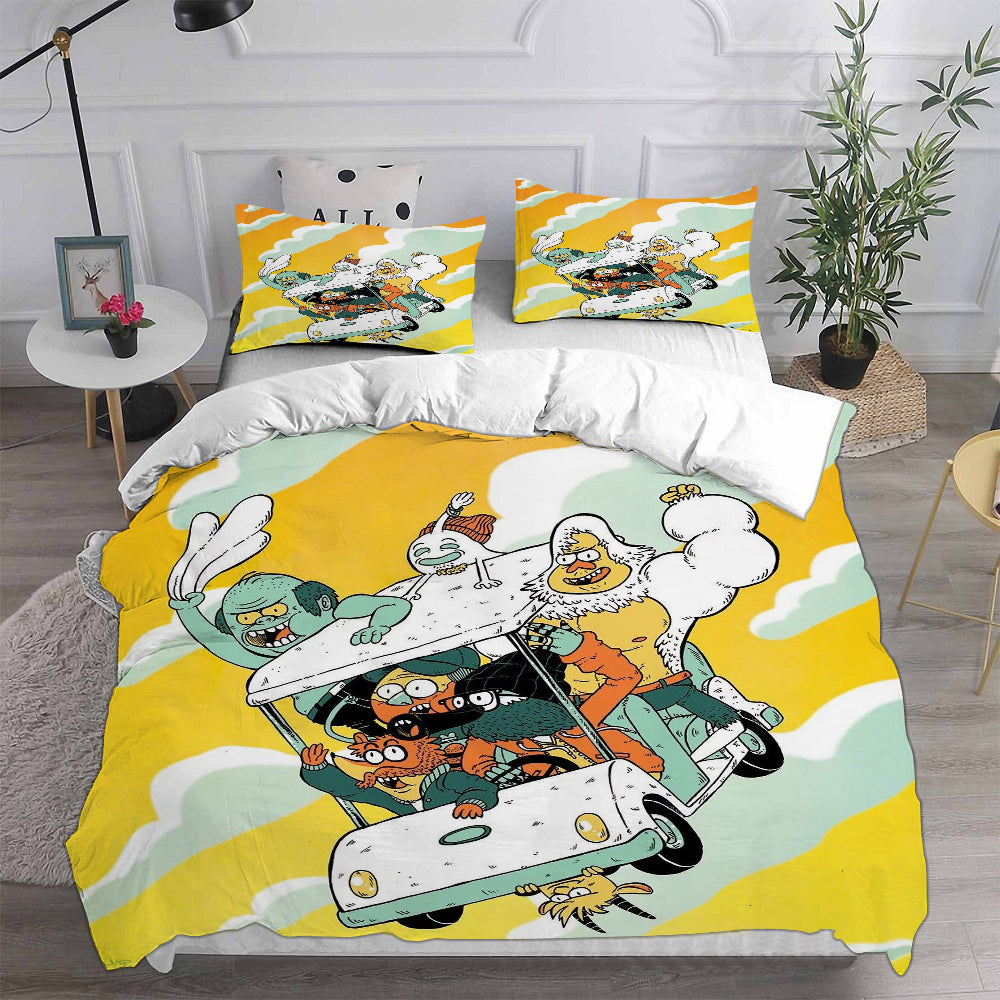 Regular Show Cosplay Bedding Set Duvet Cover Pillowcases Halloween Home Decor