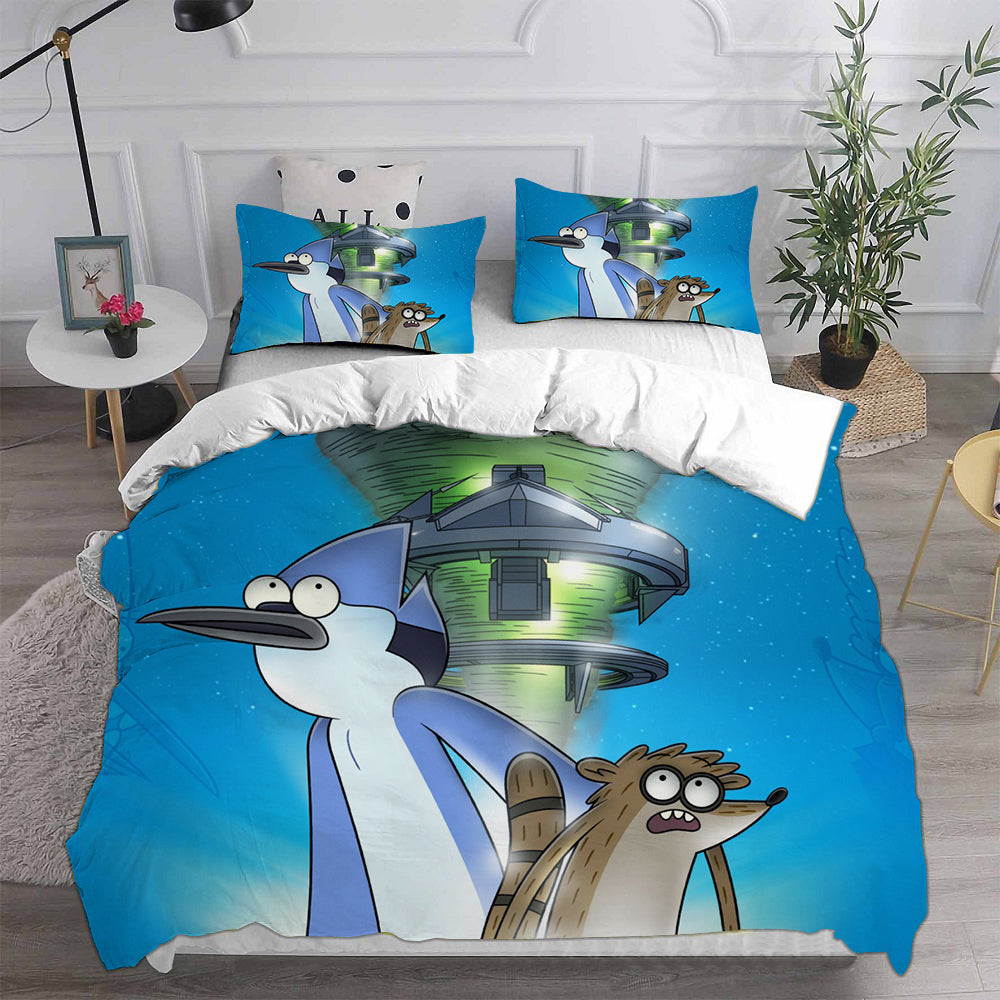 Regular Show Cosplay Bedding Set Duvet Cover Pillowcases Halloween Home Decor