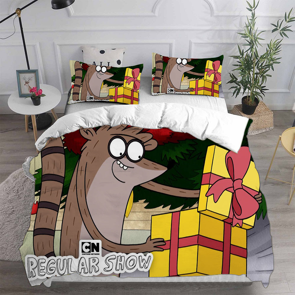 Regular Show Cosplay Bedding Set Duvet Cover Pillowcases Halloween Home Decor