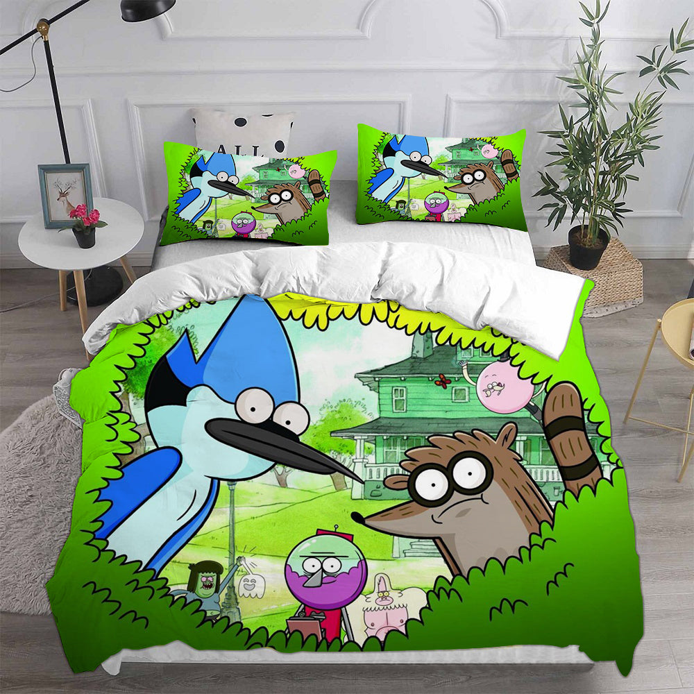 Regular Show Cosplay Bedding Set Duvet Cover Pillowcases Halloween Home Decor