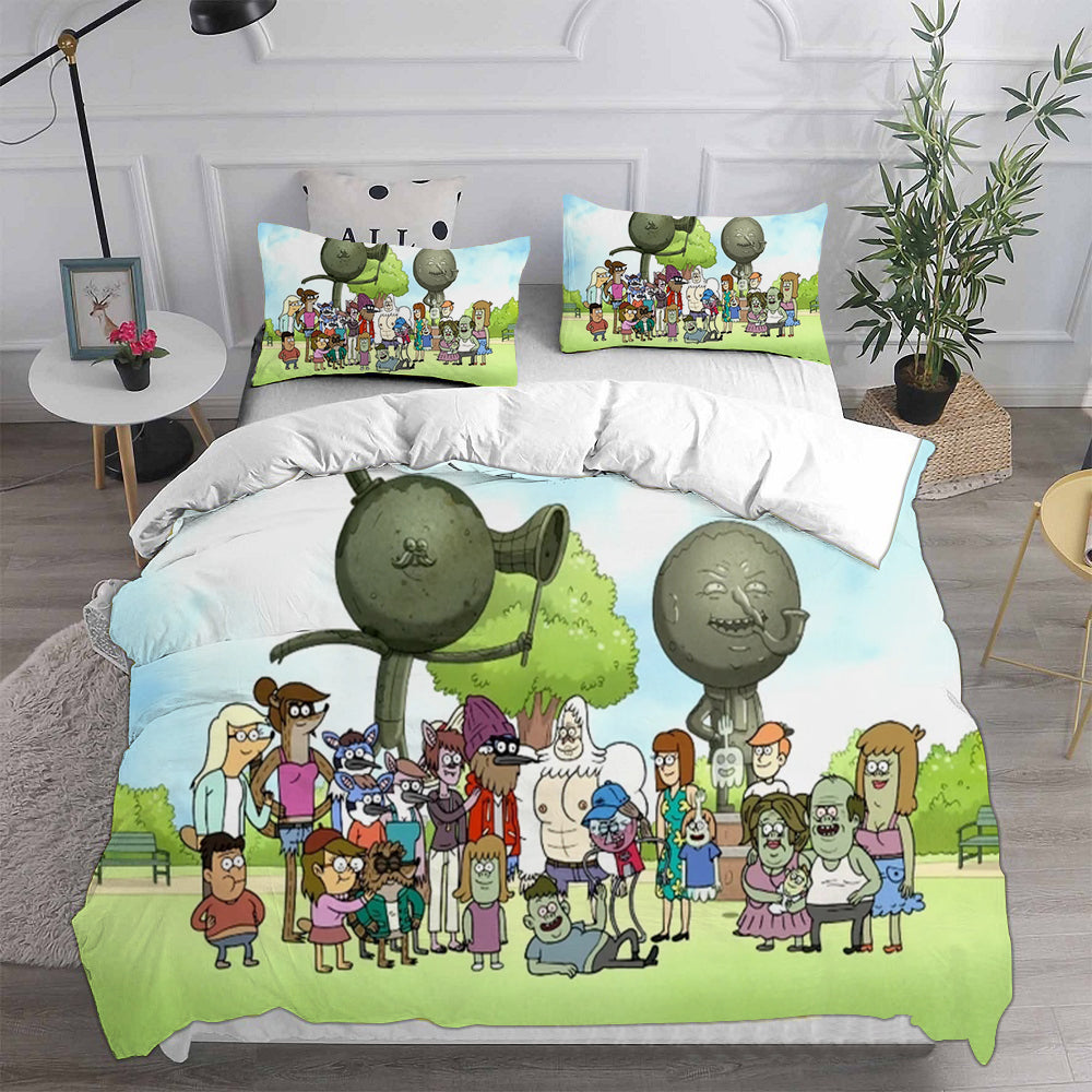 Regular Show Cosplay Bedding Set Duvet Cover Pillowcases Halloween Home Decor