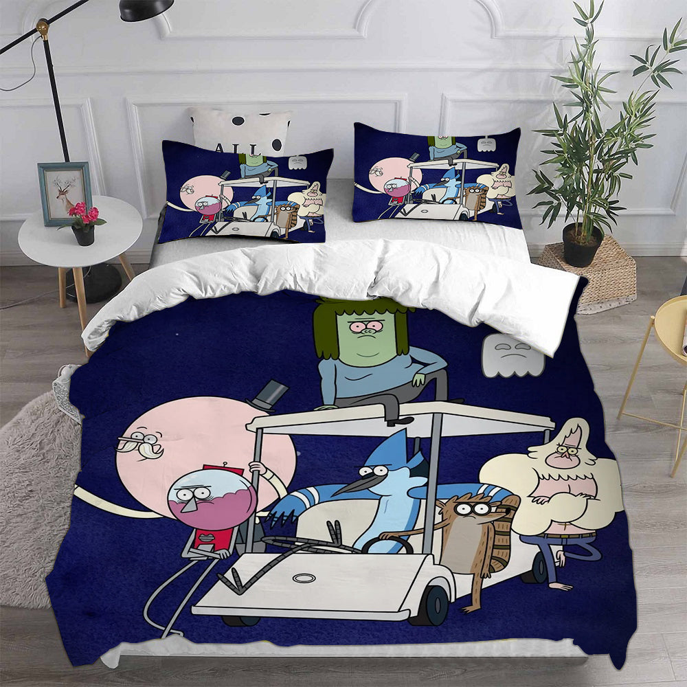 Regular Show Cosplay Bedding Set Duvet Cover Pillowcases Halloween Home Decor
