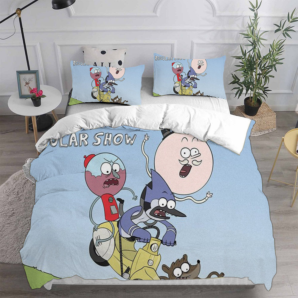 Regular Show Cosplay Bedding Set Duvet Cover Pillowcases Halloween Home Decor