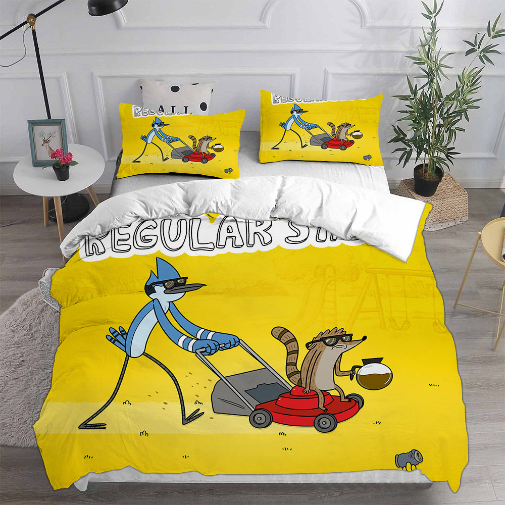 Regular Show Cosplay Bedding Set Duvet Cover Pillowcases Halloween Home Decor
