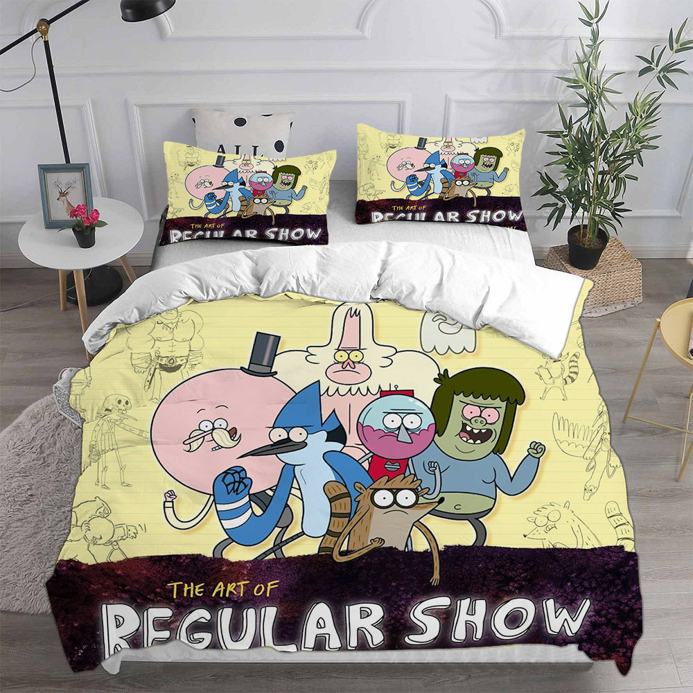 Regular Show Cosplay Bedding Set Duvet Cover Pillowcases Halloween Home Decor