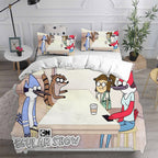 Regular Show Cosplay Bedding Set Duvet Cover Pillowcases Halloween Home Decor