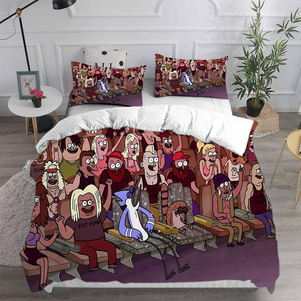Regular Show Cosplay Bedding Set Duvet Cover Pillowcases Halloween Home Decor