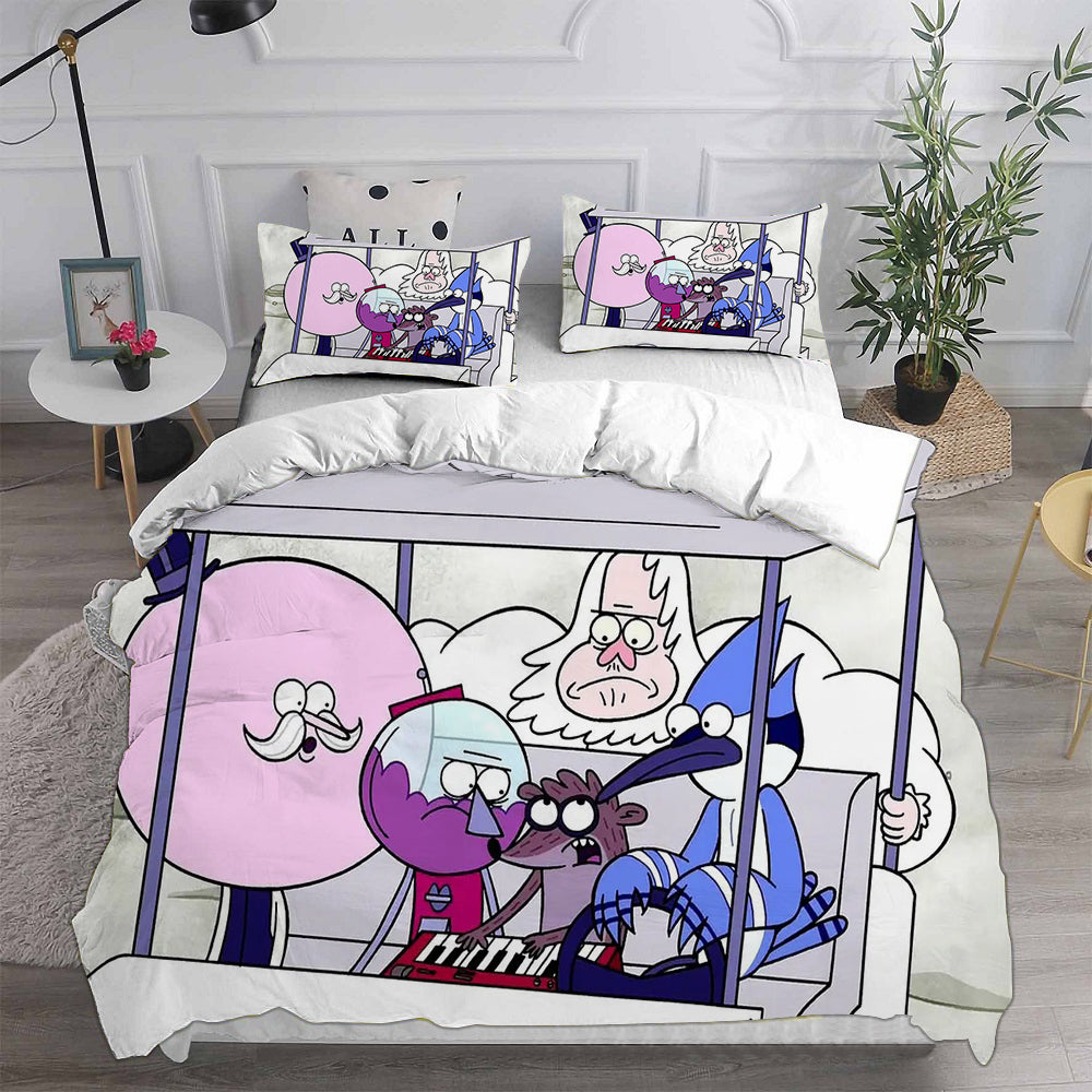 Regular Show Cosplay Bedding Set Duvet Cover Pillowcases Halloween Home Decor