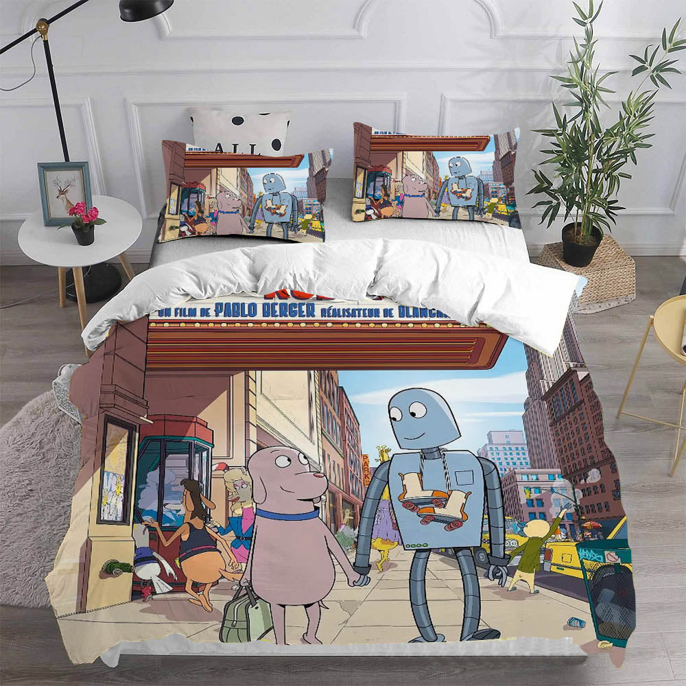 Robot Dreams Cosplay Bedding Set Duvet Cover Pillowcases Halloween Home Decor