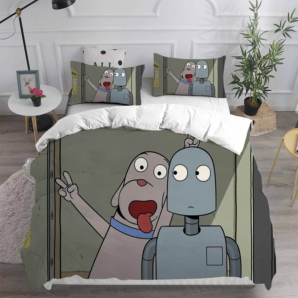 Robot Dreams Cosplay Bedding Set Duvet Cover Pillowcases Halloween Home Decor