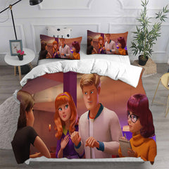 Scooby Dog Cosplay Bedding Set Duvet Cover Pillowcases Halloween Home Decor