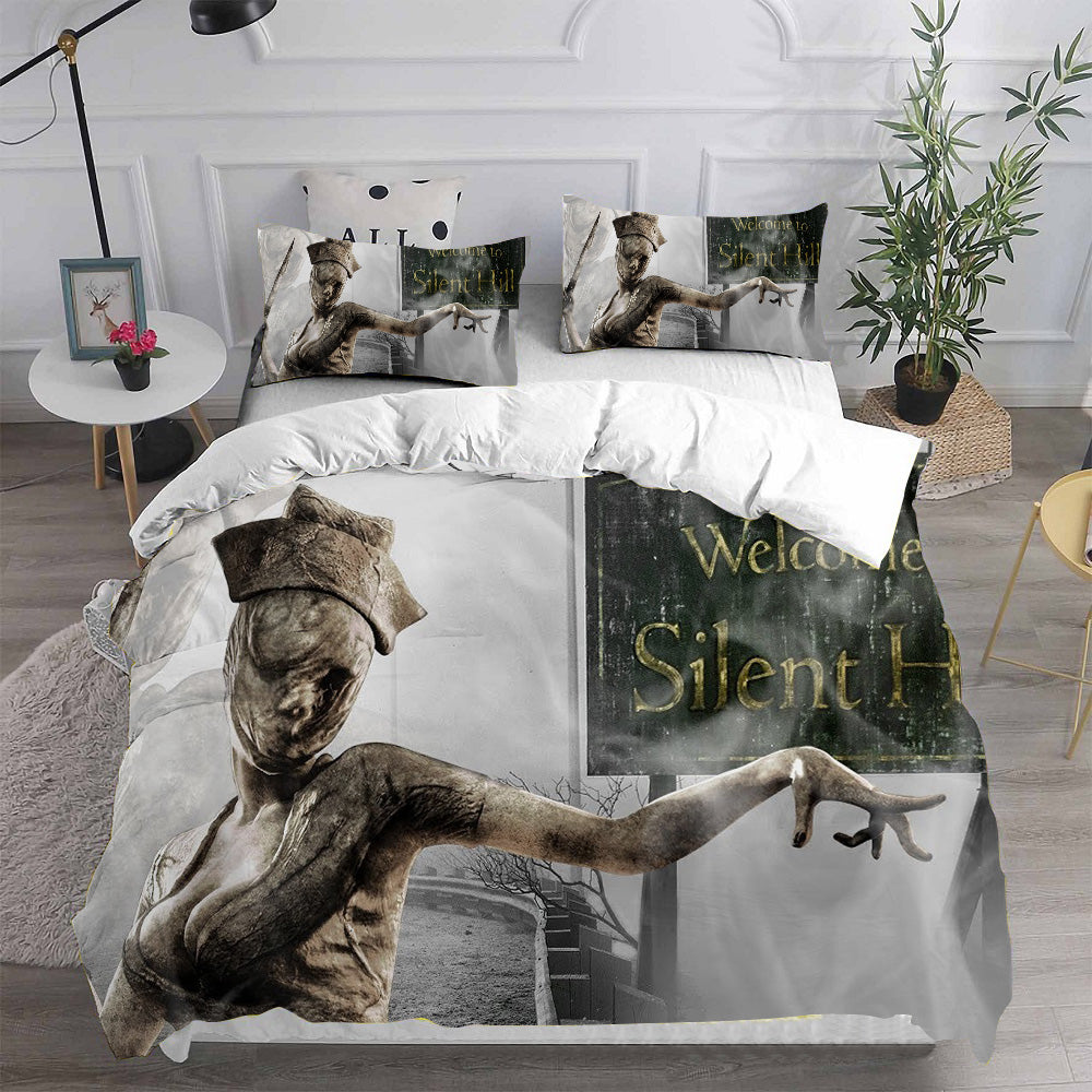 Silent Hill Cosplay Bedding Set Duvet Cover Pillowcases Halloween Home Decor