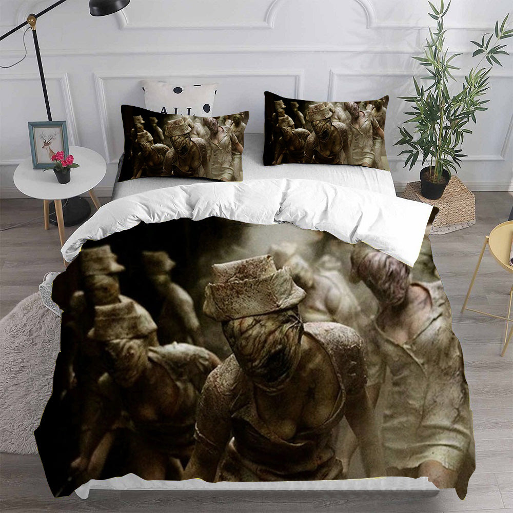 Silent Hill Cosplay Bedding Set Duvet Cover Pillowcases Halloween Home Decor